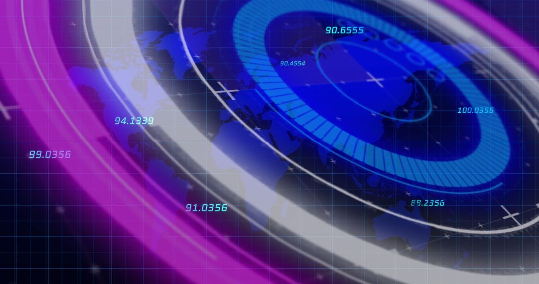 Futuristic Global Data Interface with Vibrant Colors