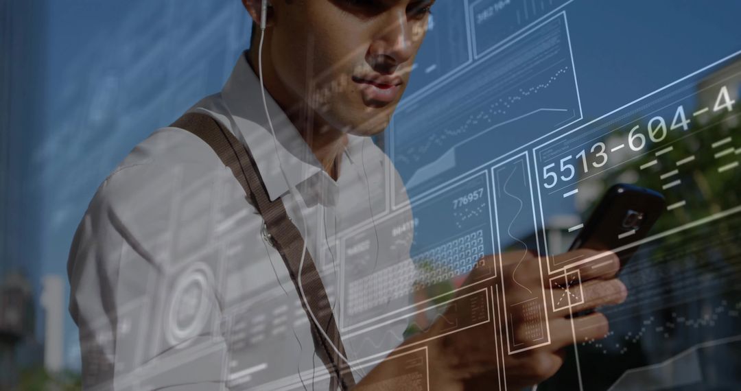 Futuristic Urban Living with Smartphone and Holograms