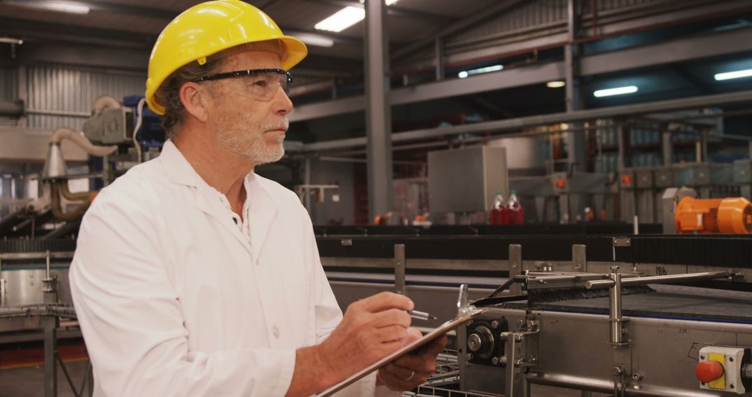 Senior Engineer Inspecting Machinery at Manufacturing Plant - Free Images, Stock Photos and Pictures on Pikwizard.com