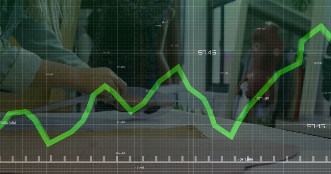 Business Growth Graphs Overlay Designer Creating Patterns