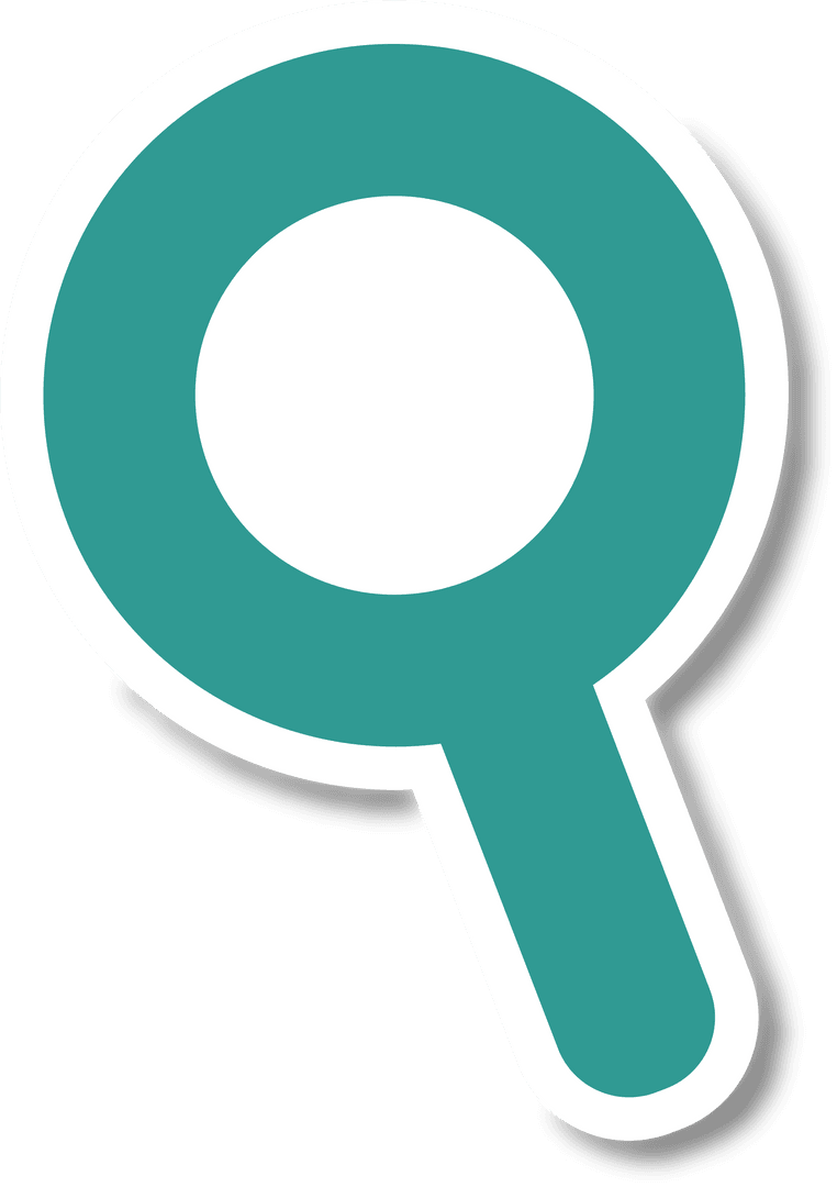 Transparent Magnifying Glass Icon for Science Resources