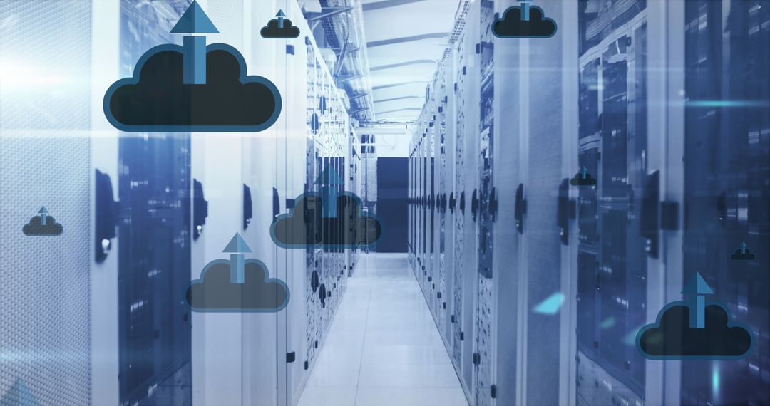 Digital Clouds Overlapping Data Centre Servers
