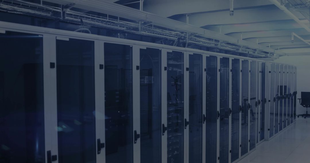 Modern Data Center with Server Racks and Advanced Networking