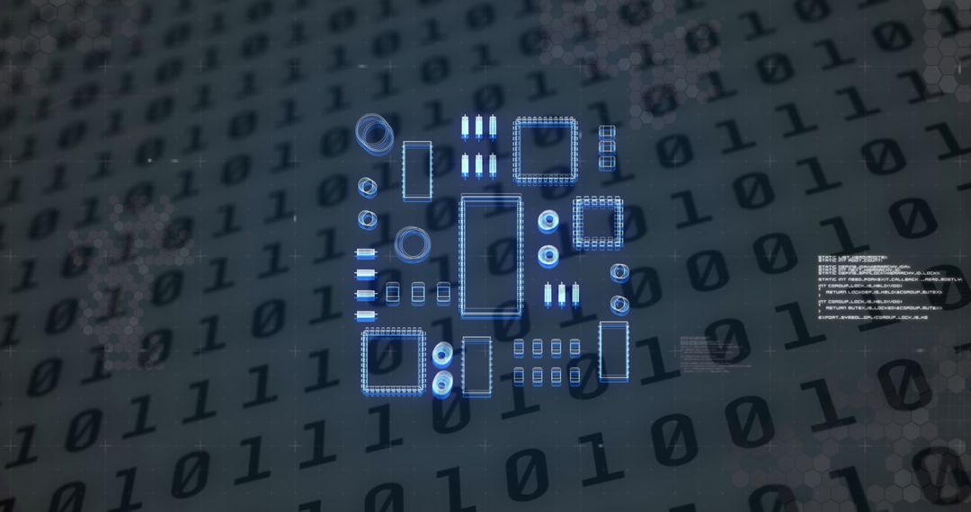 binary data concept with 6g and processor elements - Free Images, Stock Photos and Pictures on Pikwizard.com