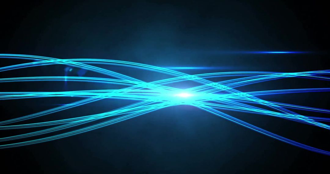 Blue Light Trails Creating Dynamic Motion