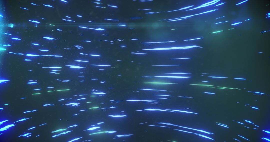 Vibrant Blue Light Trails in Dynamic Motion