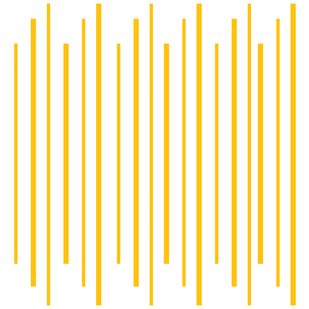 Seamlessly Aligned Yellow Lines on Transparent Borderless Vector