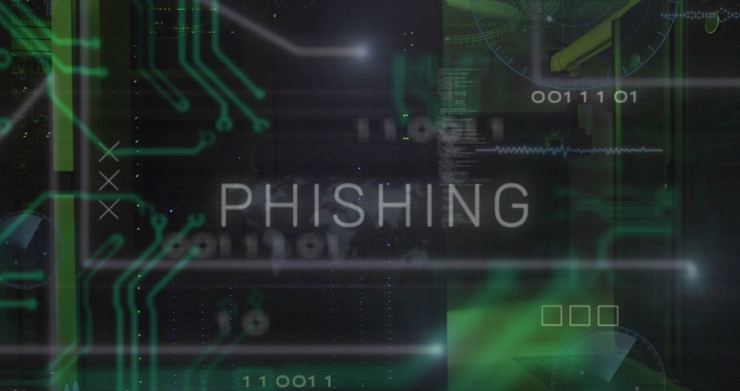 phishing text with data processing graphics in digital security concept - Free Images, Stock Photos and Pictures on Pikwizard.com