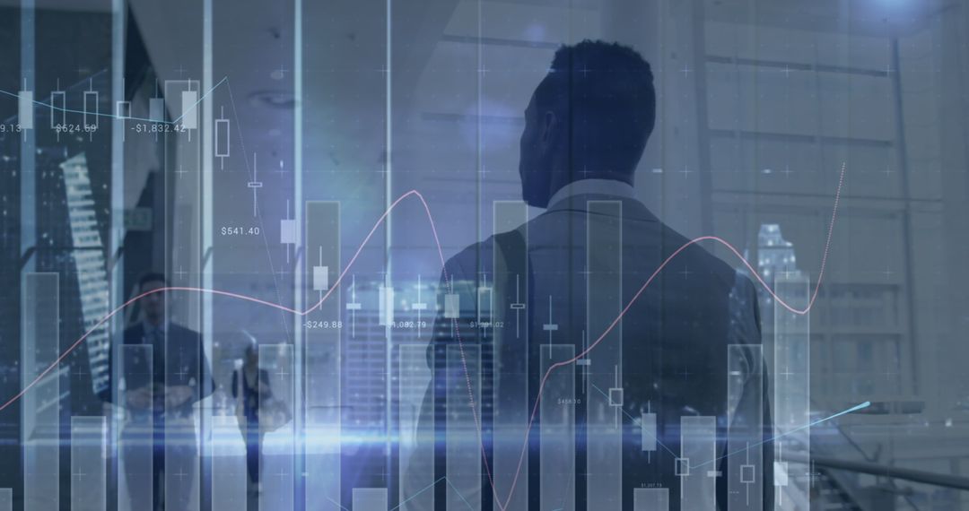 Financial Analyst Monitoring Data Trends in Modern Office