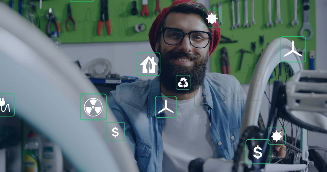 Young Custom Bike Mechanic Promotes Eco-friendly Workshop Practices