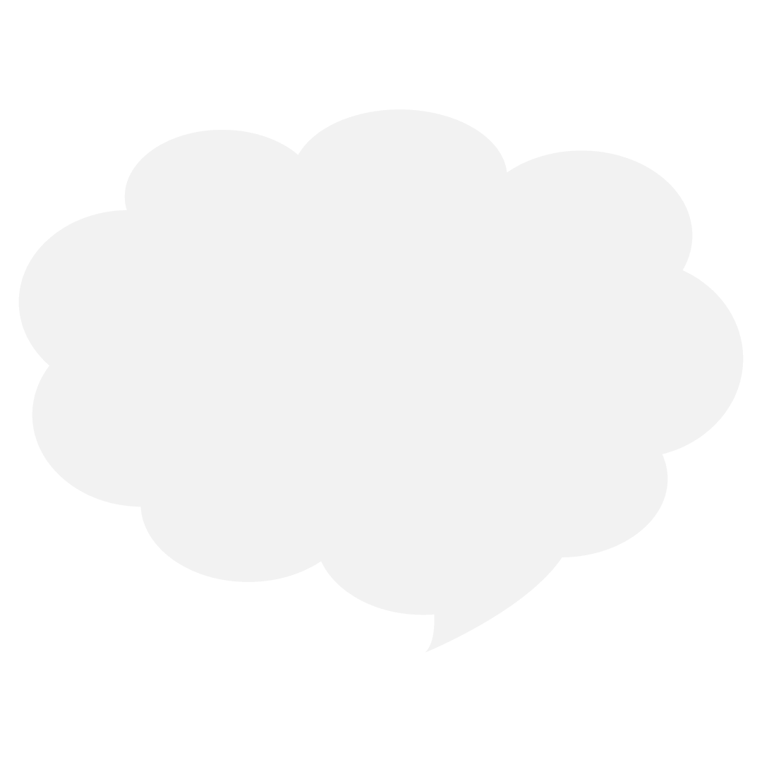 White Transparent Speech Bubble on Clear Background
