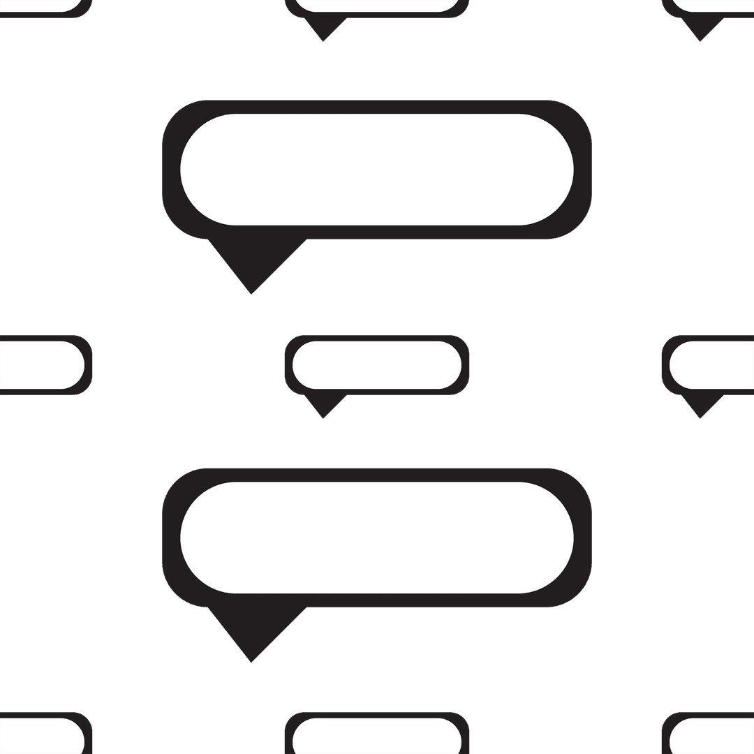 Seamless Pattern with Transparent Speech Bubbles on Black Background