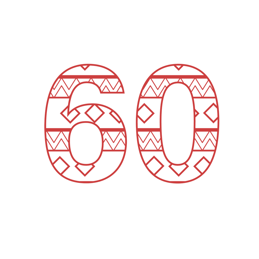 Symbolic 60th Birthday Candle Design on Transparent Background