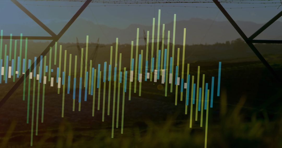 Agricultural Data Visualization at Dawn with Irrigation System