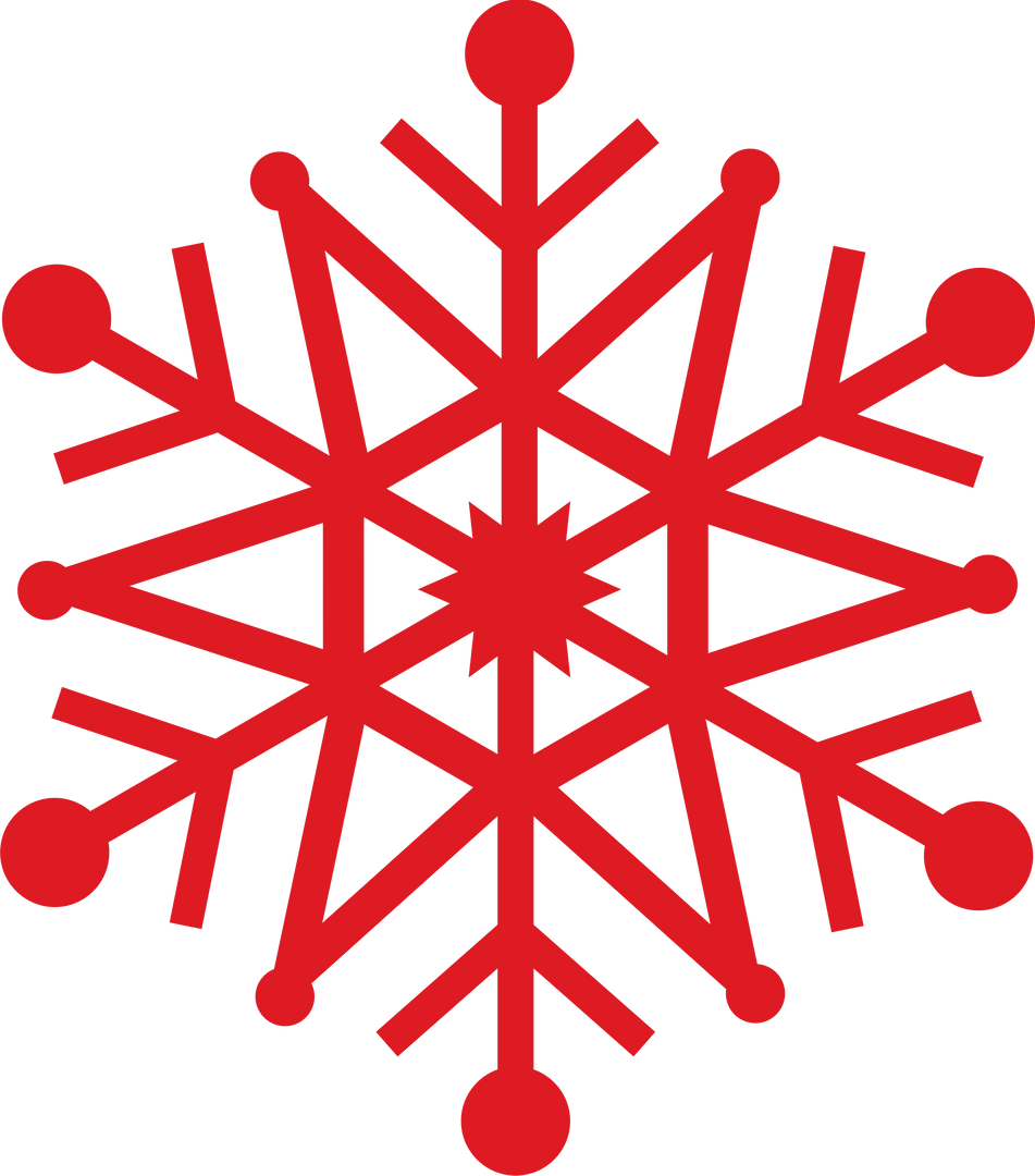 Red Snowflake Illustration on Transparent Background - Download Free Stock Images Pikwizard.com