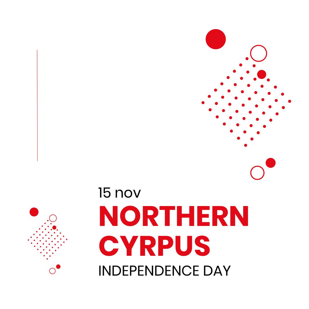 Northern Cyprus Independence Day Celebration with Abstract Doodles