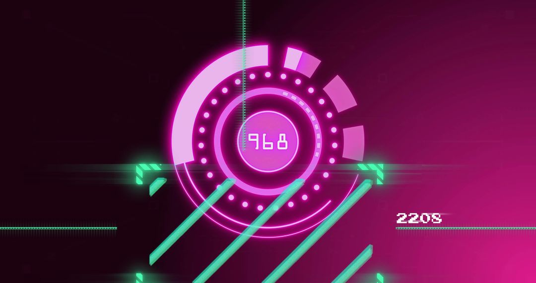 Abstract Futuristic Data Processing Interface