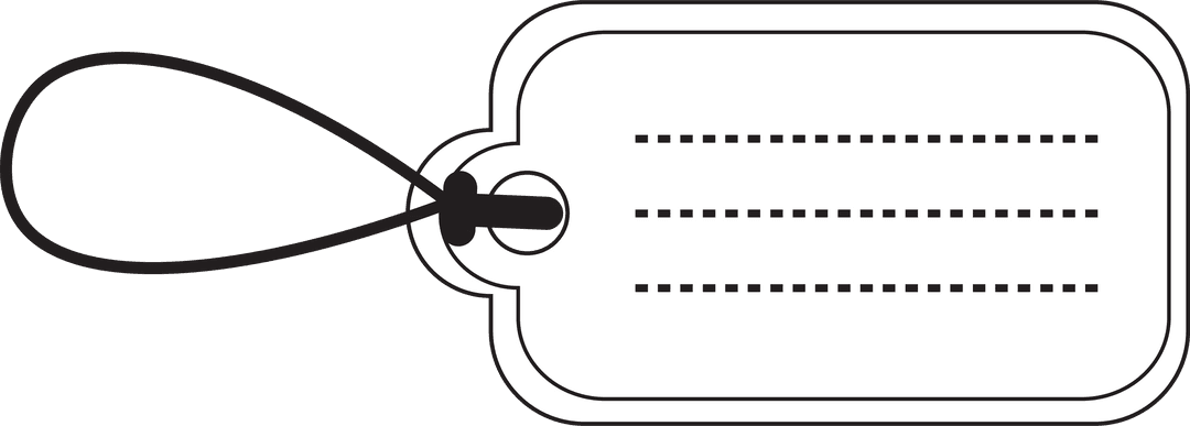 White Gift Label on Transparent Background for Custom Designs