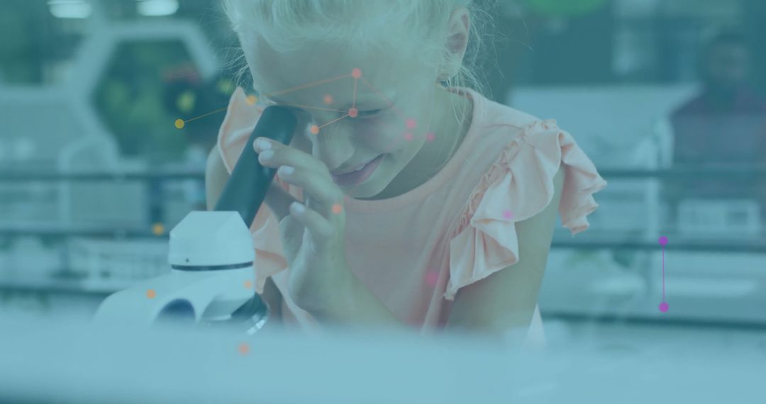 Curious Child Exploring Science Through Microscope