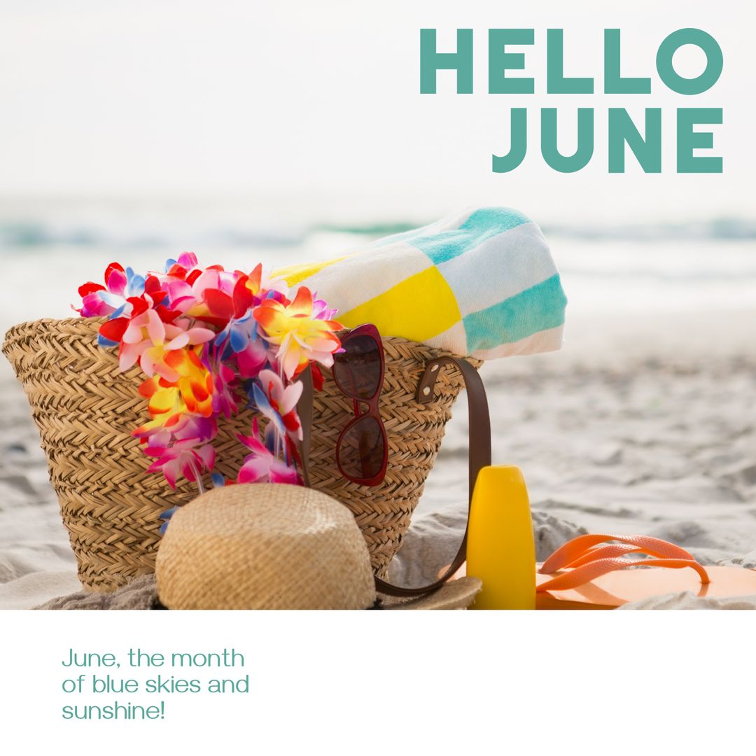 Beach Essentials Welcoming June on Sandy Seashore