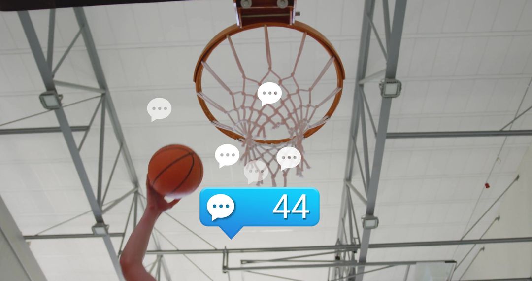 Basketball Player Scoring with Social Media Interaction Concept