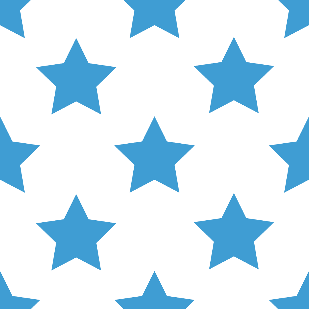 Blue Star Pattern on Transparent Background for Versatile Designs