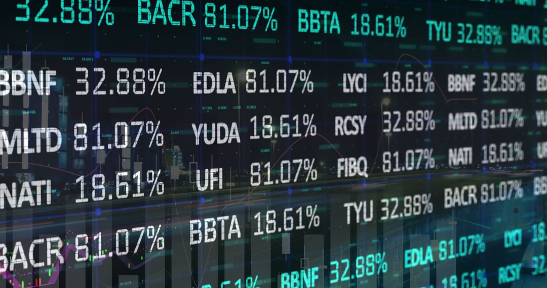 Stock Market Data and Financial Trading 3D Concept