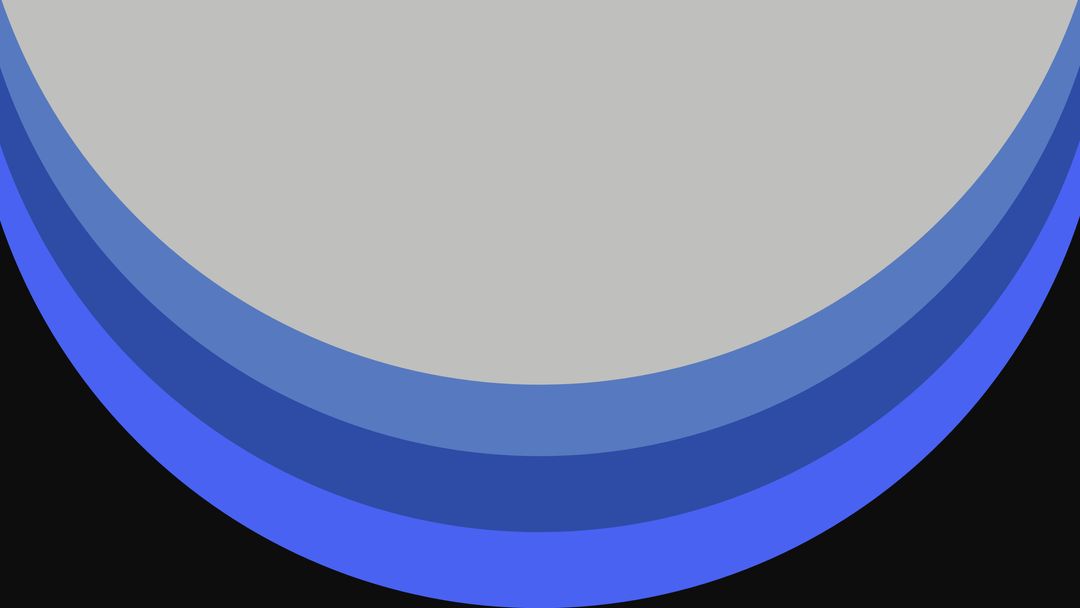 Minimalist Blue Curved Abstract Design on Grey Background