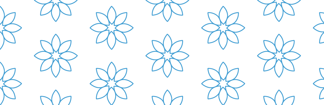 Seamless Transparent Floral Pattern with Blue Flower Motifs