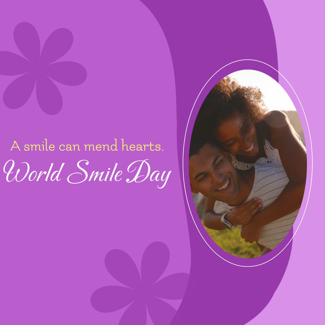 World Smile Day Concept with Smiling Couple - Download Free Stock Templates Pikwizard.com