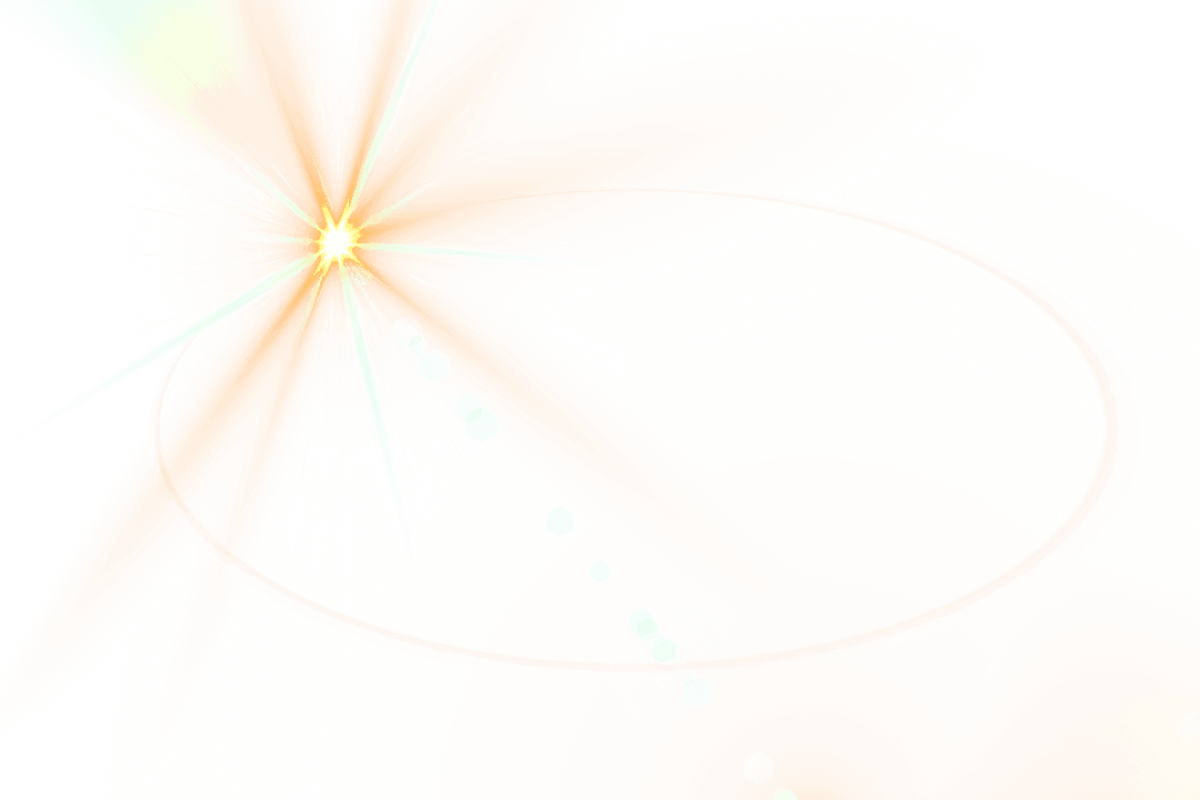 Radiant Light Burst with Trailing Effects on Transparent Background