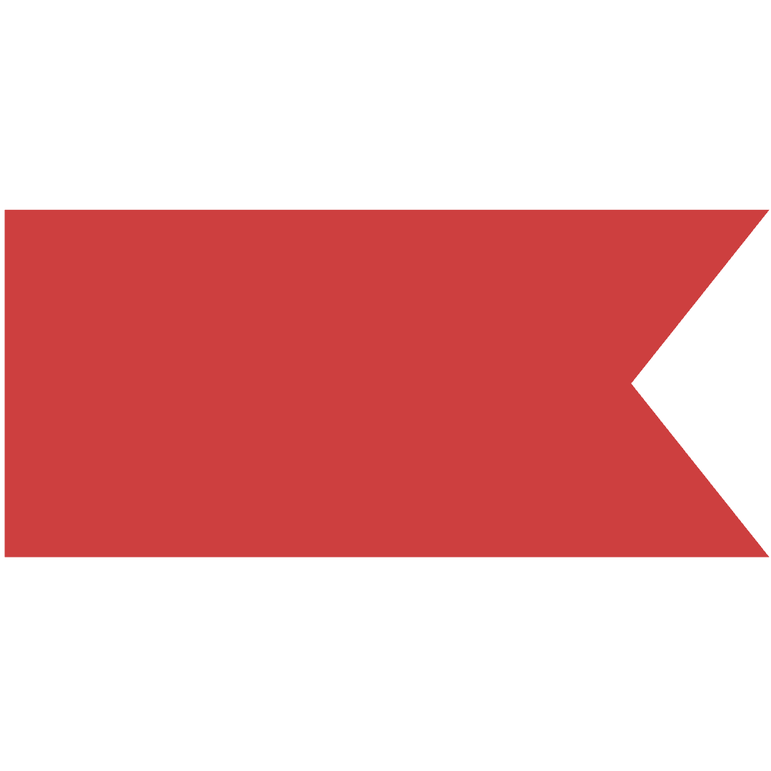 Red Ribbon Banner on Transparent Background with Blank Space