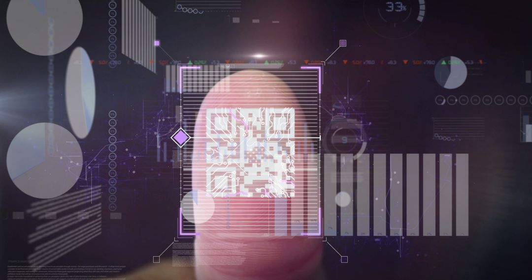Thumb Scanning with Holographic Interface and Translucent QR Code