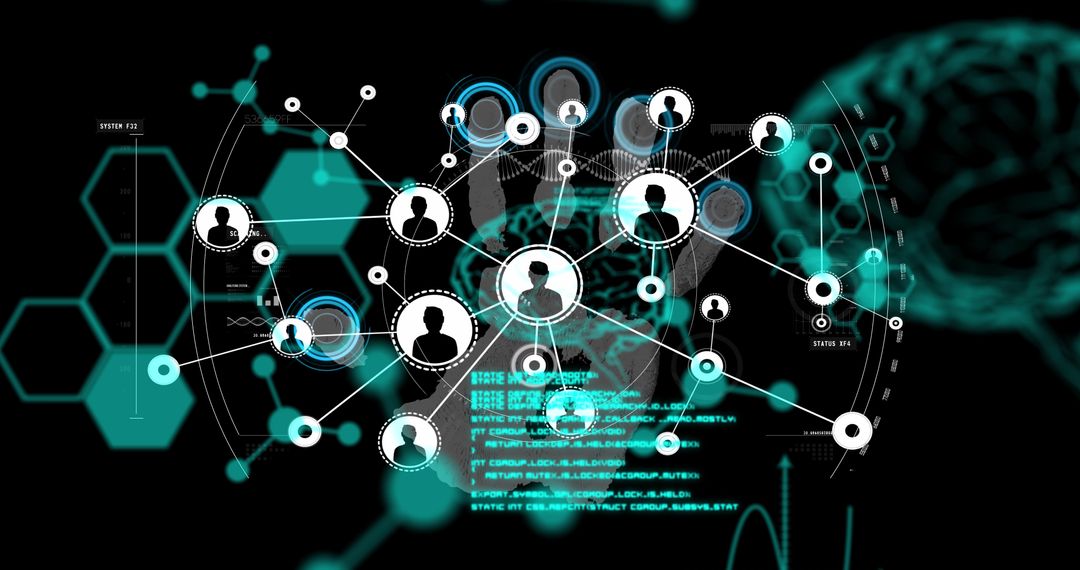 Innovative Biometric Data Connectivity and Technology Concept