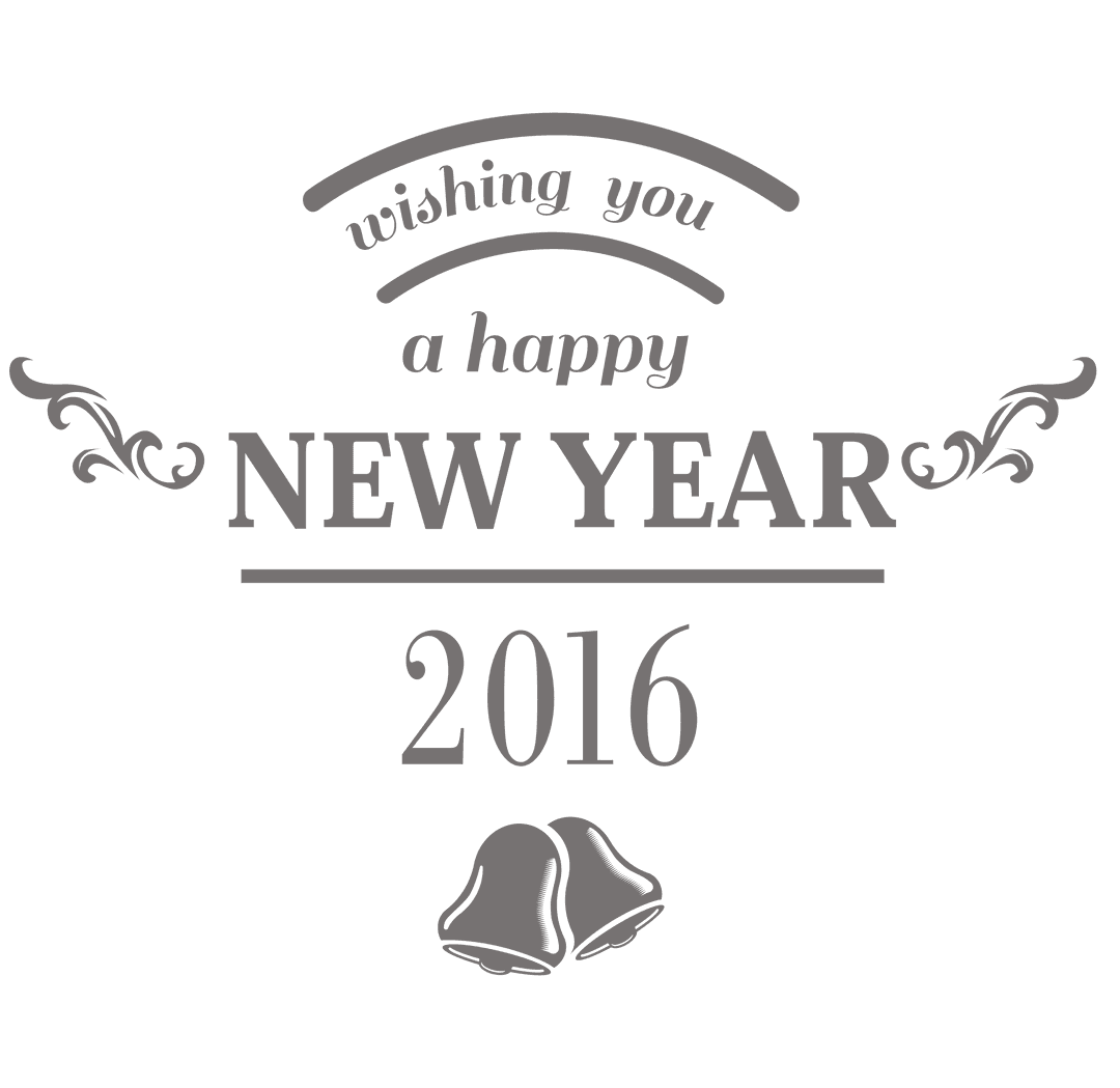 Transparent Wishing You a Happy New Year 2016 Greeting