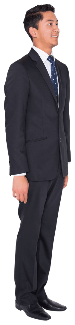 Elegant Biracial Businessman on Transparent Background Vector
