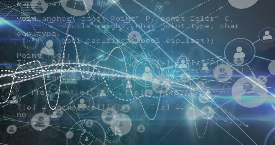 Futuristic Global Network Overlays Digital Background