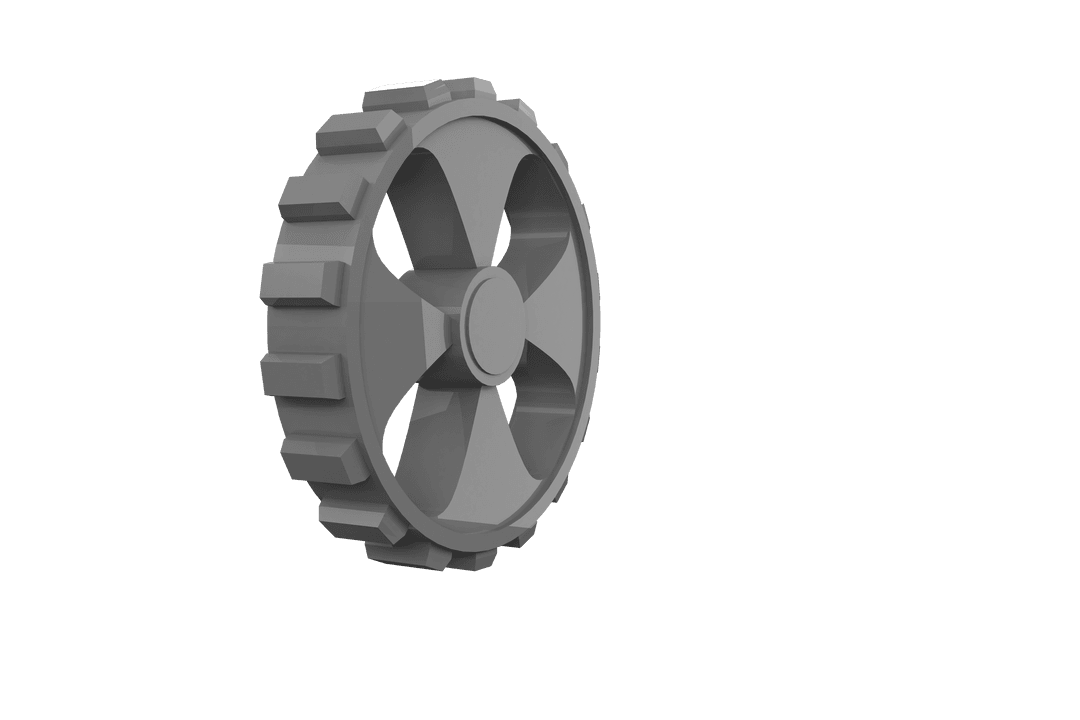 Transparent Gear Cog Isolated on White Background