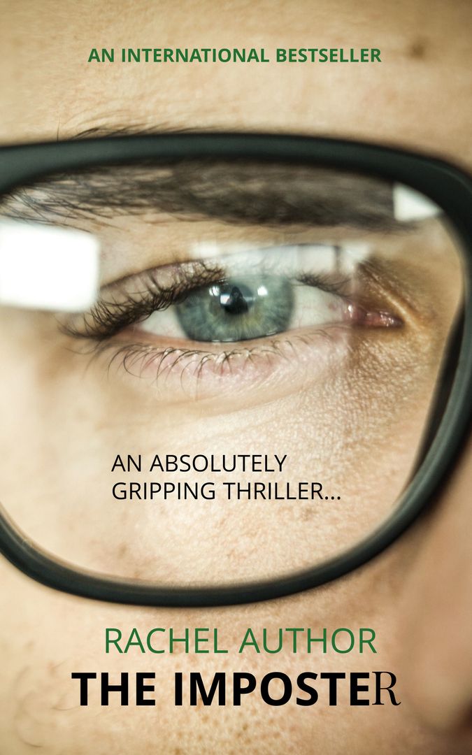 Suspenseful Novel Close-up Eye Reflecting Mystery and Suspicion