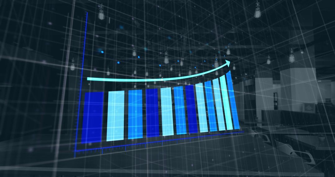 Futuristic Financial Data Chart with Global Digital Network