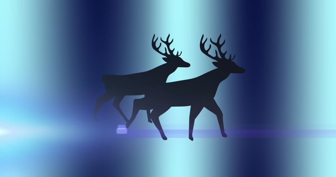 Silhouetted Reindeer on Gentle Gradients - Free Images, Stock Photos and Pictures on Pikwizard.com