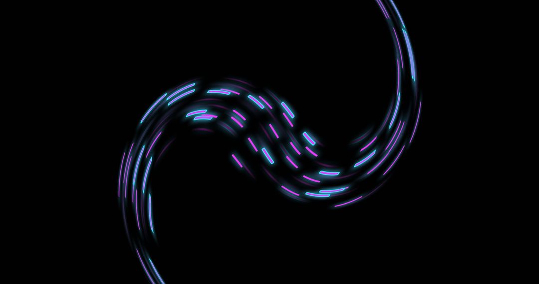 Glowing Light Trails on Dark Background