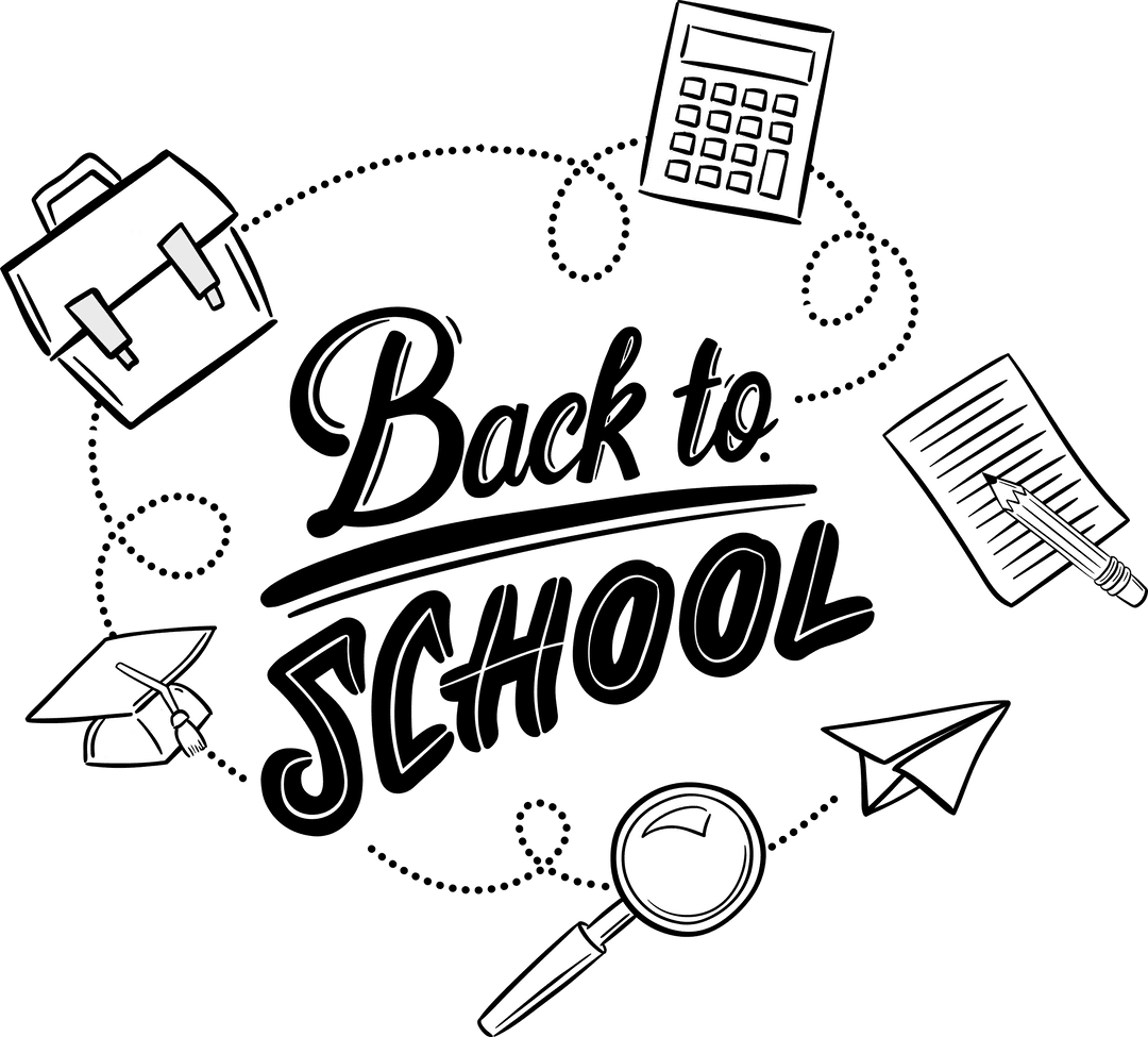 Transparent School Supplies Icons for Educational Design