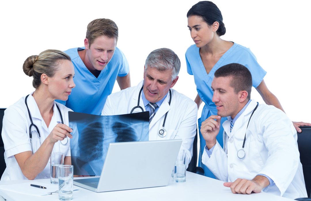 Medical Team Reviewing Transparent Chest X-Ray Image - Download Free Stock Images Pikwizard.com