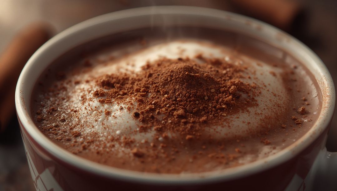 Cozy Hot Chocolate Mug with Foam and Cocoa Sprinkles