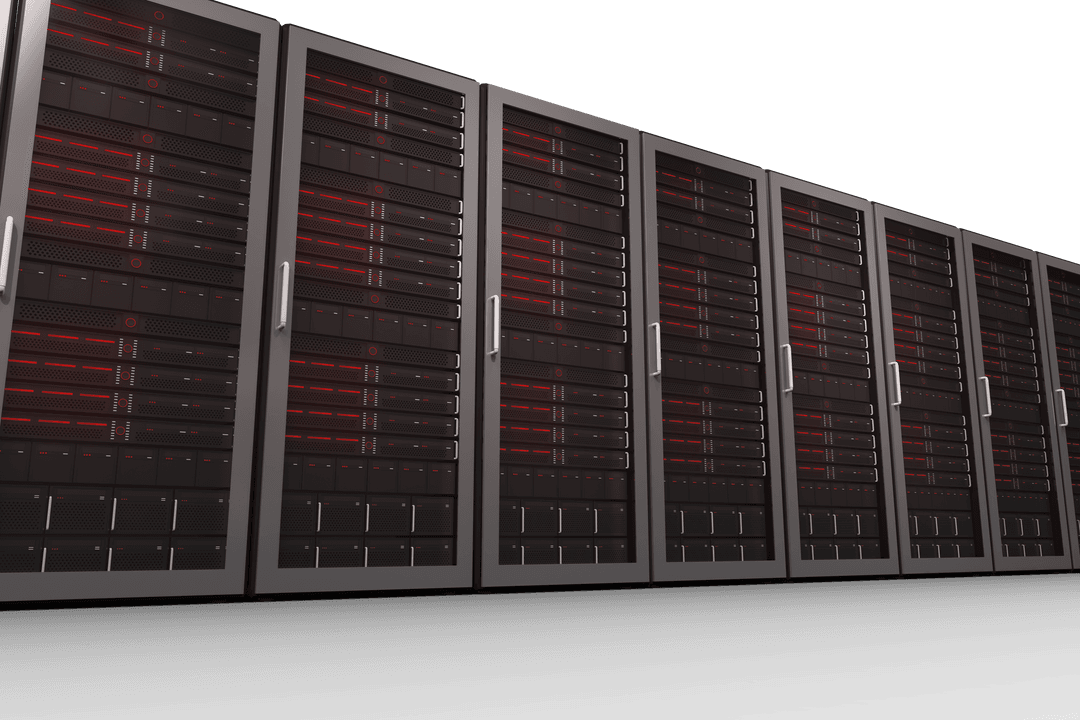 Transparent Background Digital Server Room Illustration Concept
