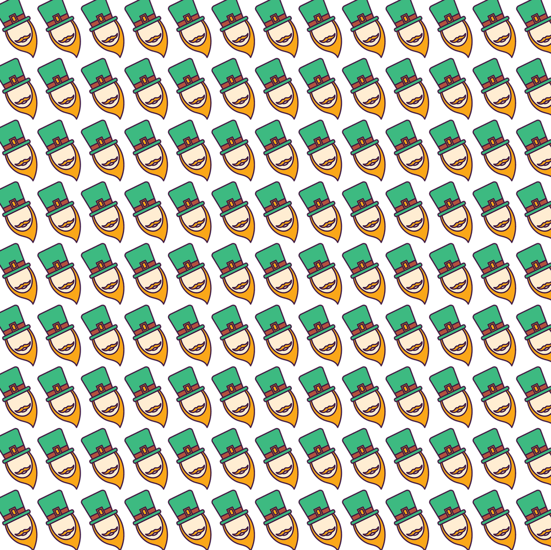 Colorful Human Face Pattern on Transparent Background