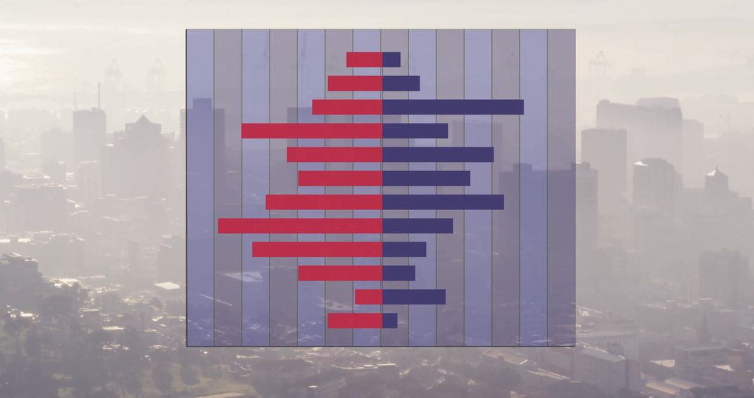 Overlaid Diagrams with Cityscape Background
