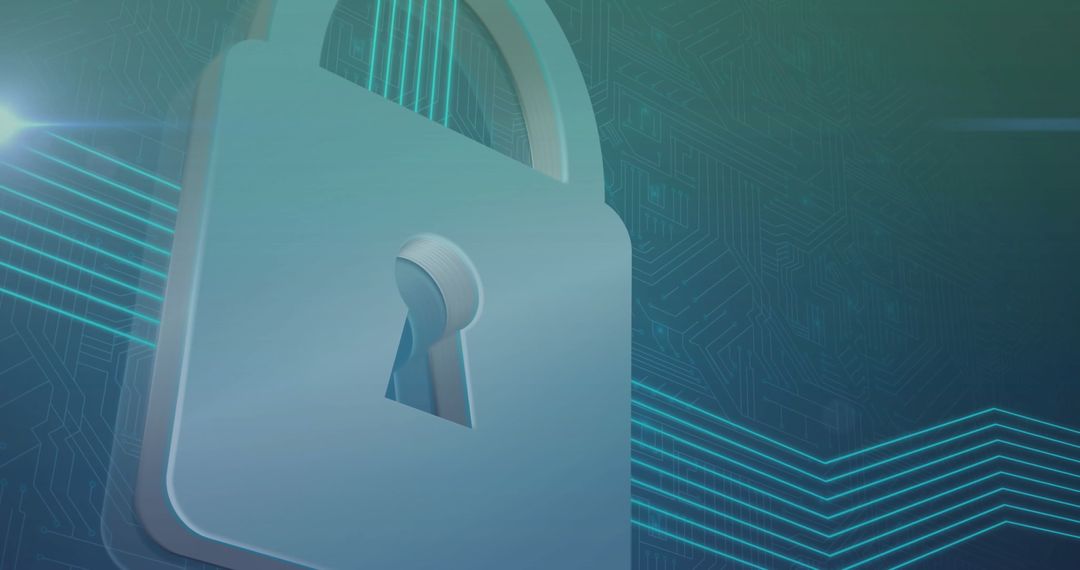 Cyber Security Podlock with Digital Circuit Patterns