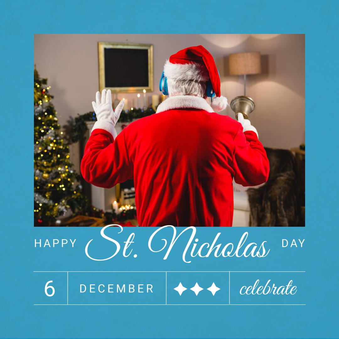 Saint Nicholas Day Celebration with Santa Claus Christmas Decor - Download Free Stock Templates Pikwizard.com